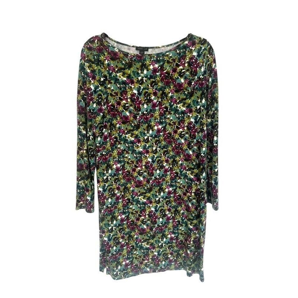 J Jill Dress Medium Petite Ditsy PM Floral Wearever Shift Cottagecore Fairy